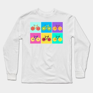 Fruity Wheels Pastel Bikes Long Sleeve T-Shirt